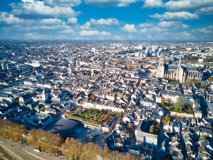 Vue aérienne d'Orléans